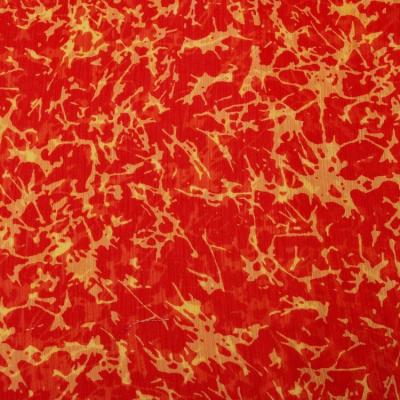 China Red orange custom print polyester chiffon jersey what is yoryu fabric for garment Te koop