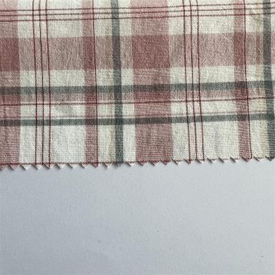 China Cheap cotton yarn dyed fabric by the meter beige Cotton Fabric for clothing for sale