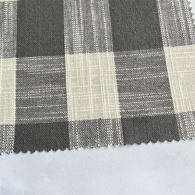 China Beautiful customized 21s gingham check organic cotton yarn dyed fabric for shirts en venta