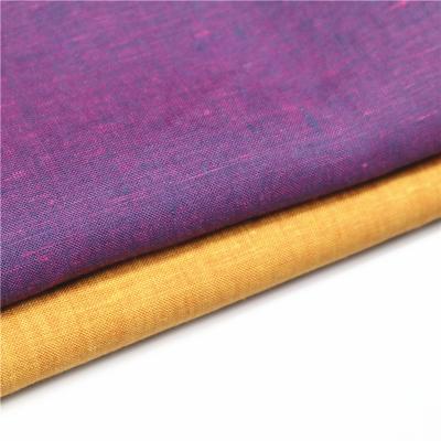 China Hot sale high quality vintage customized colour100% pure linen korean yarn dyed fabric for clothing à venda