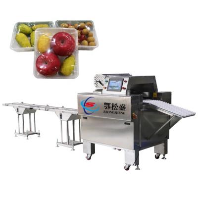 China ESS-25 Full Automatic Food Supermarket Food Cling Film Wrap Packaging Machine for sale