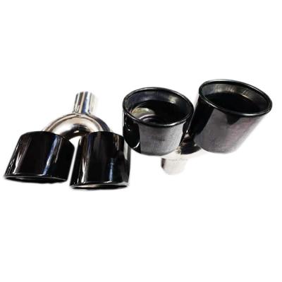 China Wholesale Black Four Stainless Steel Exhaust Automotive Tail Throat for sale