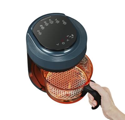 China Household Air Fryer With Borosilicate Glass Pot Fried Basket for sale