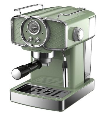 China Mechanical Hotel Pump 19-Bar Espresso Coffee Maker Machine,Built-in Pressure Gauge for sale