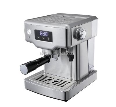 China Professional Hotel 15/20Bar Espresso Coffee Maker Machine, Brushed Stainless Steel for sale