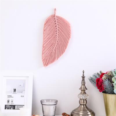 China 100% Colorful Macrame Home Decor Boho Cotton Leaf Hangings Woven By Handmade Wholesaler For Bedroom Living Room for sale