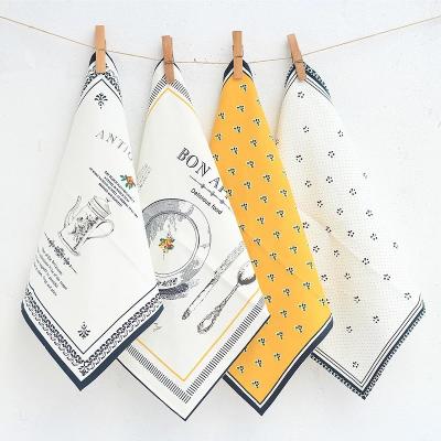 China Feel Good And Environmentally Friendly Custom Printed Organic Cotton Linen Fabric Place Mats And Table Napkins Sets For Wedding Decoration for sale