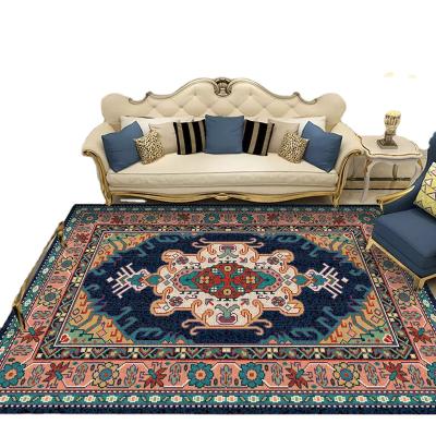 China Wholesale washable hd double c edge Turkish smooth jacquard printed Livng room center blanket rug 160*230 for sale