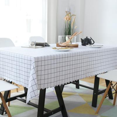 China Home Waterproof Custom Table Cloth Custom Personalized Geometric PVC Tablecloths For Rectangular Tables for sale