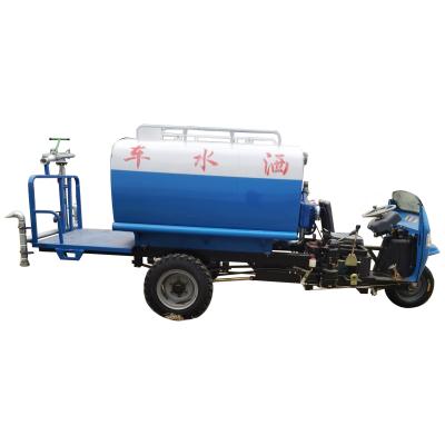 China Water Sprinkling Three Wheel Diesel Multifunction Greening Sprinkle Water Car Fog Cannon Spray Sprinkle Vehicle Water Tank Truck for sale