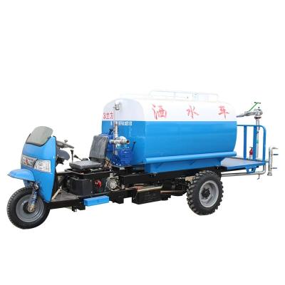 China Water Sprinkling Hot Sale Mini Watering Cart Motor Tricycle Water Spray Truck Tricycle Tractor Environmental Water Tanker for sale