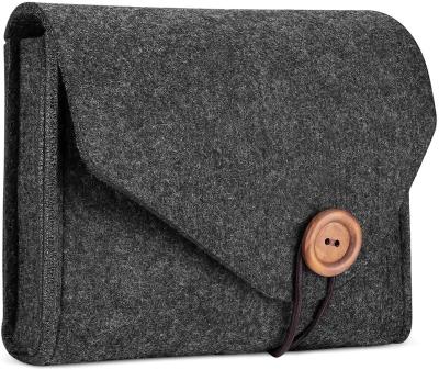 China Multi Use Felt Laptop Bag Double Zipper Felt Briefcase Thumb Laptop Messenger Computer Case Bag for sale