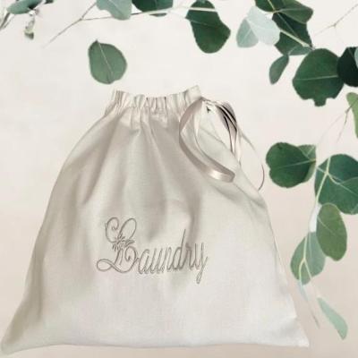 China Custom Embroidery Dust Recyclable Wholesale Hot Sell Jewelry Recyclable Wholesale Logo Muslin Logo Drawstring Organic Cotton Tote Bag for sale