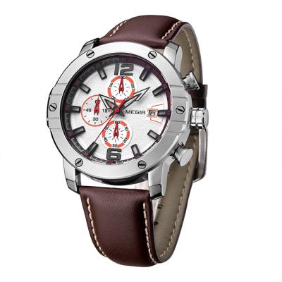 China Fashion Cheap Price Hot Selling Automatic Chronograph Leather Watch for sale