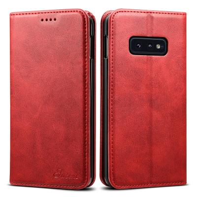 China 100% Eco-friendly Luxury High Quality Suteni Phone Case Leather Phone Case Cover Wallet For Samsung Galaxy S10e Case for sale