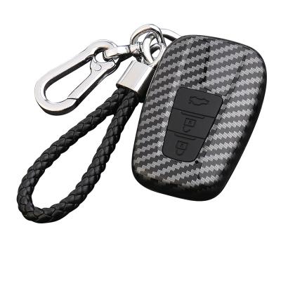 China Waterproof ABS Car Key Shell Smart Remote Key Cover For Toyota RAV4 Camry C-HR Corolla Avalon Key Fob Cover With Key Chain for sale