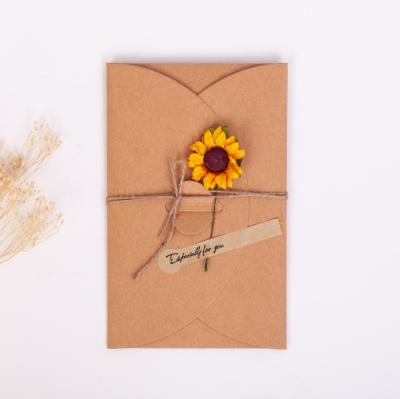 China Gift Packing Wholesale Custom Envelope DIY Handmade Paper Greeting Cards General Greeting Card for sale