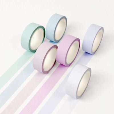 China Low MOQ 50 Rolls Waterproof Custom Printed Cute Color Washi Tape Set From China Top 1 Factory for sale