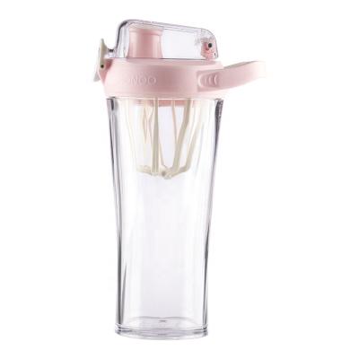 China New Fashion Viable Eggnog Bottle Plastic Tumbler Mugs Gym Shaker Cups for sale