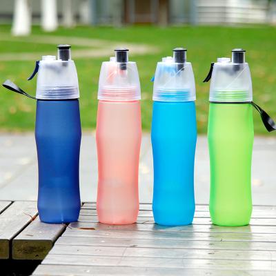 China Durable Frosted Spray Cup Portable Water Cup Riding Sports Spray Kettle for sale