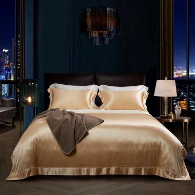 China Anti-Static Luxury Silk Bedding Sets 22MM 4 PCs, 100% Mulberry Silk 6A, King Size for sale