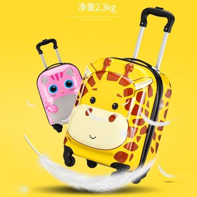 China 2022 New Children's Trolley Case Unisex Cartoon 18 Inch 3D Wheel Universal Suitcase Student Cute Animal Suitcase for sale