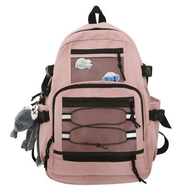 China Other Factory Outlet Style Korean Casual Teen Backpack Bright Couple Bag for sale