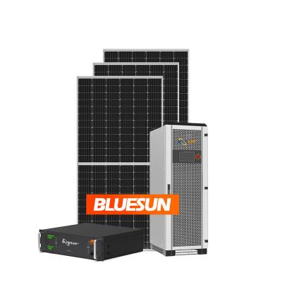 China Bluesun Industrial Solar Power Systems Industrial Hybrid Solar Panel System with Lithium Porcelain Good Quality for sale