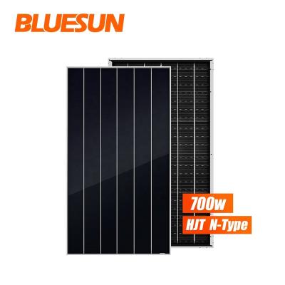 China New Bluesun Large Power Bifacial 700W Solar Panel Staggered Panels Match With Inverter Energy System Installation 210mmx210mm for sale