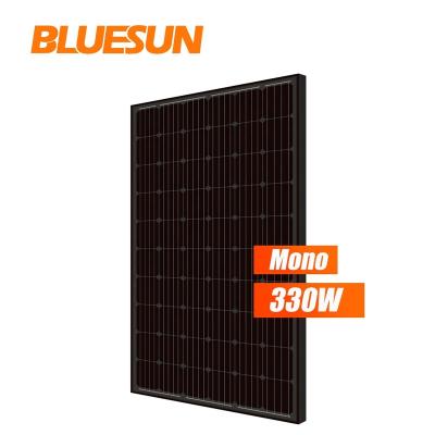 China Solar power system all paneles solares 310watt 320watt 330watt black sola panels with mono perc solar cell for sale