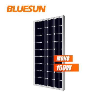 China Solar System Street Light Bluesun Solar Panel 100w 150w 200w Small Portable Solar Panel Kit Price for sale