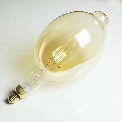 China Big Size BT180 Edison LED Filament Bulb Light 6w/8w 220/240v E27 Glass Energy Saving Bulb For Indoor Lighting for sale