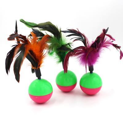 China Viable Rocker Feather Cat Toy Pet Interaction Relief Cat Toy Spot Wholesale for sale