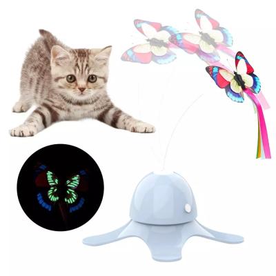 China Cats Pet Supplies Movement Rotating Smart Toy Electric Cat Butterfly Automatic Interactive Toy Wholesale for sale