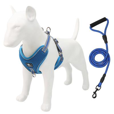 China New Personalized Large Pet Dog Harness Multicolor Reflective Breathable Custom Lightweight Harness for sale