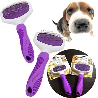 China Small Stainless Steel Viable Style Comb Pet Grooming Cat and Dog Needle Comb Pet Brush for sale