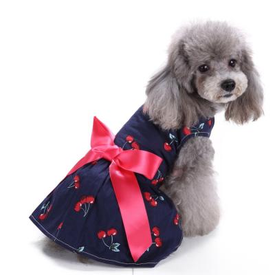 China Polka Dot Pet Clothes Skirt Cute Summer Viable Explosive Bowknot Dog Clothes Skirt for sale