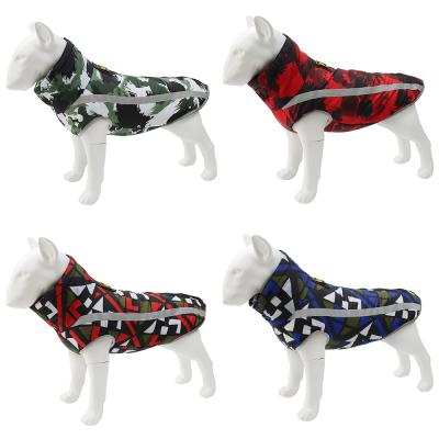 China Confirmed Large Dog Warm Pursuit Autumn And Winter Dog Clothes Reflective Padded Dog Padded Outdoor Clothes for sale