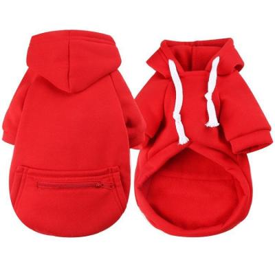 China Sustainable Pet Clothes Hoodie Dog Zipper Pocket Sweater Clothes For Small And Medium Large Dogs for sale