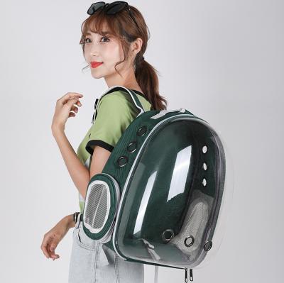 China Transparent Breathable Cat Backpack Pet Capsule Space Capsule Backpack Puppy Outing School Bag for sale