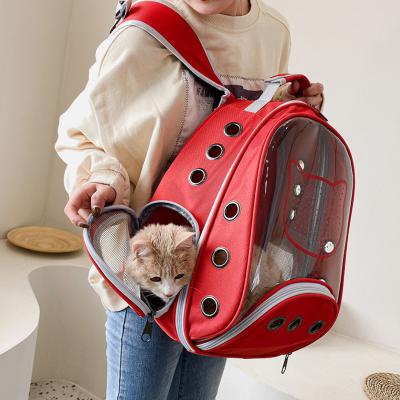 China Hard Transparent Panoramic Portable Backpacko Dog Backpack Capsule Space Travel Breathable Portable Cat for sale