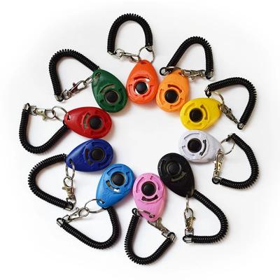 China Pet Viable Trainer Oval Clicker With Adjustable Whistle With Remote Control Clicker for sale