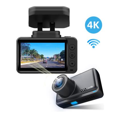 China High Resolution 4k Monitor 3840*2160P Dual Monitor Car Black Box Camera Wifi Car Camera 4k Waterproof Parking Dash Cam for sale