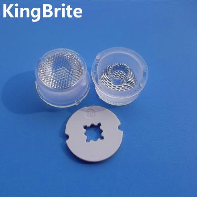 China Wallwasher led lenses 14mm wall washer optic 25 degree pmma 3535 xpe led lens for sale