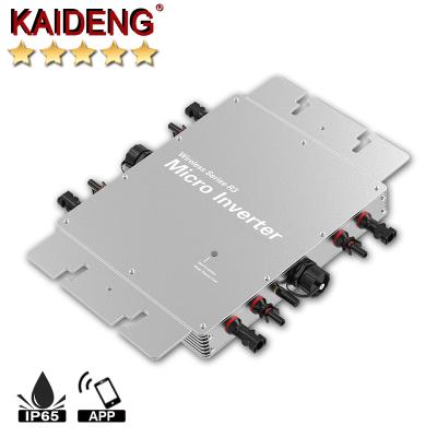 China KaiDeng Inverter 1400w Micro Solar Grid Tie Inverter For Solar Panel Inverter 120V/230V 50/60Hz DC To 3kw 5kw AC On-Grid System 370*300*41.6mm for sale