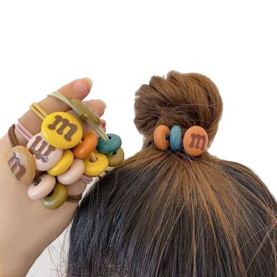 China Cute Elastic Hair Tie Of A Comfortable Candy Color Ring Student Hair Rope Elastic Band For Girl for sale