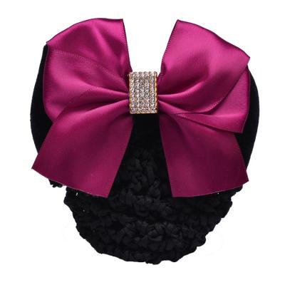 China Professional Classic Hair Clip Staff Professional Waiter Hairpin With Big Bow Hair Clips For Waiter Lady for sale