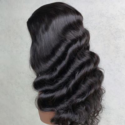 China Body Wave XBL 5x5 Lace Closure Wig Transparent Invisible Skin Swiss Lace Wig HD Lace 100% Virgin Hair Wigs For Black Women for sale