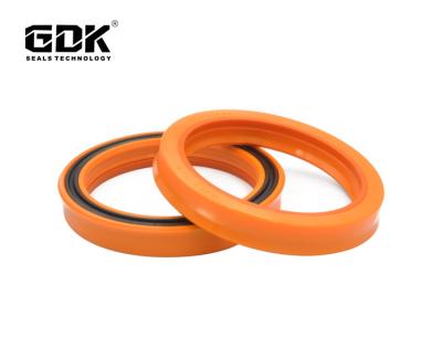 China GDK Hydraulic Cylinder Piston Seal PU Material Orange Colour Hallite Seal For Excavator Cylinder for sale