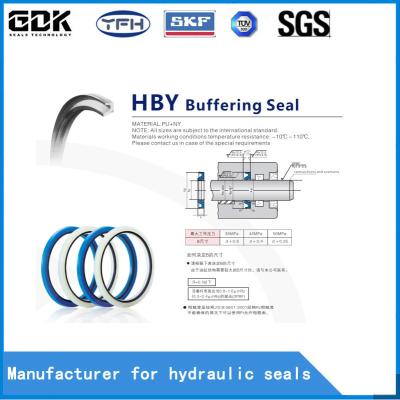 China Yellow Blue HBY Hydraulic Rod Seals , Buffer Rod Hydraulic Oil Seal Durable for sale